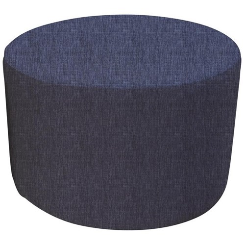 Ottoman Round 600mm Keylargo Fabric/Navy