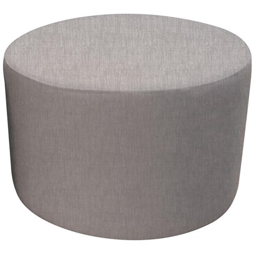 Ottoman Round 600mm Keylargo Fabric/Zinc