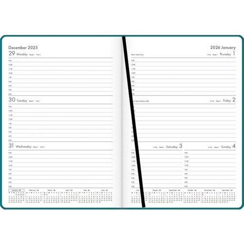 OfficeMax A53 1 Hour Appointments Diary A5 Week To View 2026 Green