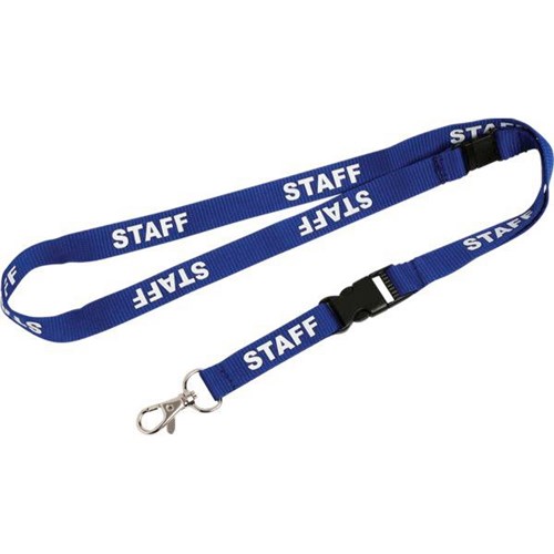 Rexel Staff Printed Lanyards, Blue, Pack of 5