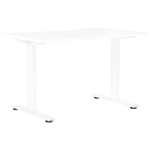 Klever Single User Desk 1200mm Snowdrift/White