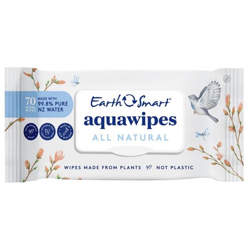 EarthSmart Water Wipes Baby Wipes All Natural, Pack of 70