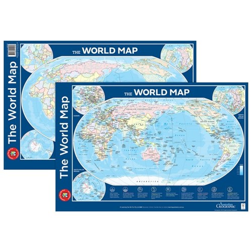 Learning Can Be Fun Map Of The World Double Sided 740x493mm