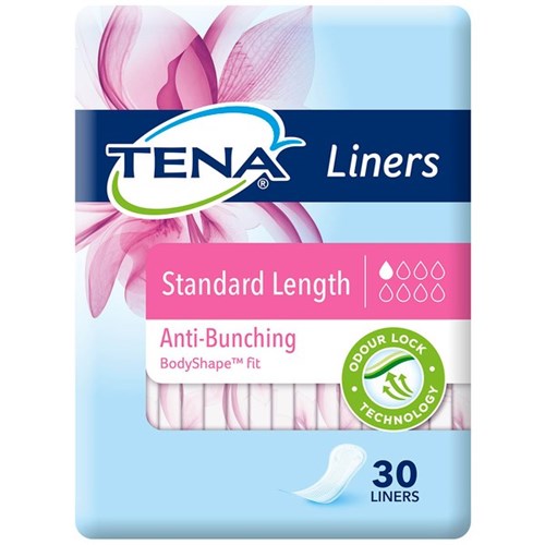 TENA Continence Liners Women's Standard Length, Pack of 30