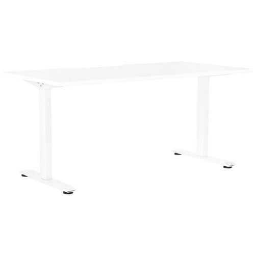 Klever Single User Desk Scallop Top 1500mm Snowdrift/White