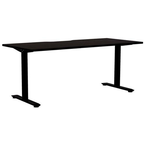 Klever Single User Desk Scallop Top 1800mm Black