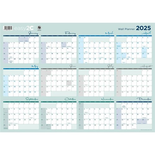 Easy2C A2 Wall Planner Double Sided 2025