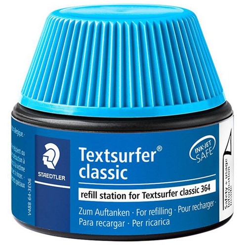 Staedtler Textsurfer Classic 488 64 Blue Highlighter Ink Refill Station 30ml
