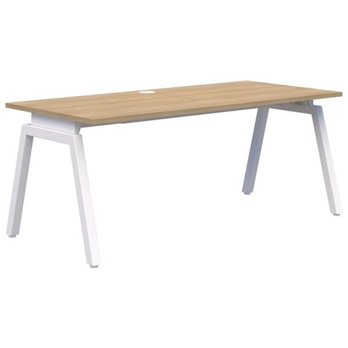 1500x800x725 White Frame/Classic Oak Top