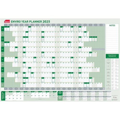 Sasco Enviro Year Planner 610x870mm 2025