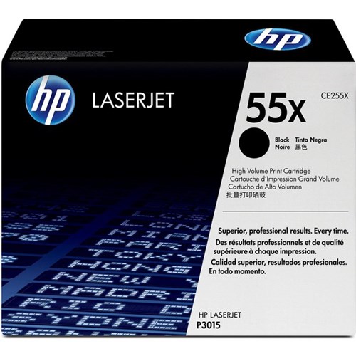 HP 55X Black Laser Toner Cartridge High Yield CE255X