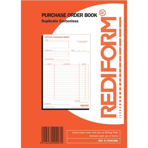 Rediform Purchase Order Book NCR Duplicate, Set of 50