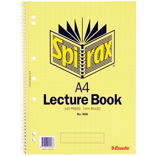 Spirax 906 Lecture Book Pad A4 140 Pages