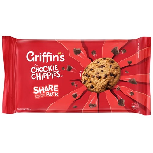 Griffin's Chocolate Chippie Biscuits 320g Twin Pack