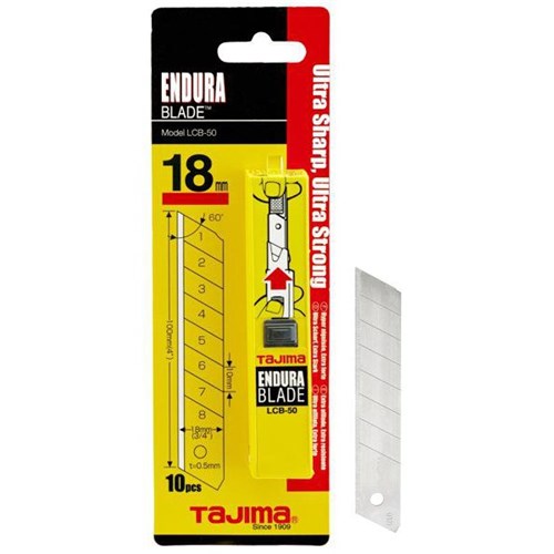 Tajima Cutter Blades 18mm LCB-50, Pack of 10