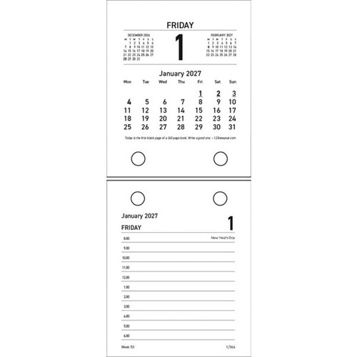 Collins 13H Desk Top Opening Calendar Refill 2027