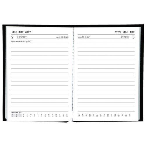 Collins A71 Pocket Diary 1 Day Per Page 2027 Black