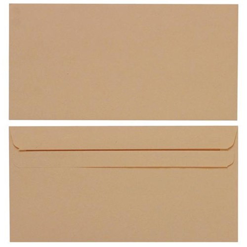 Croxley DLE Wallet Envelopes Seal Easi Manilla 133001, Box of 500