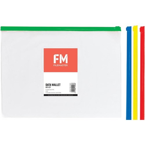 FM PVC Transparent Data Wallet With Zip Lock B4