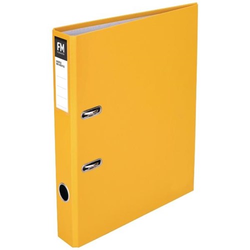 FM Radofile Mini Lever Arch File Foolscap Yellow