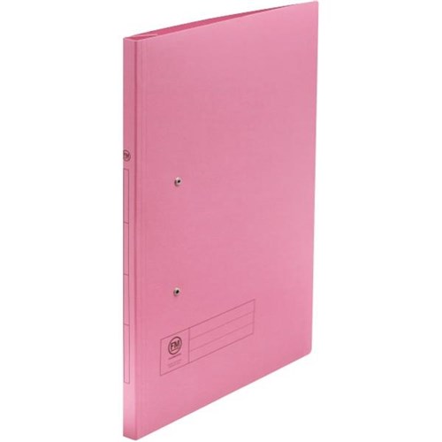 FM Jay-V-Dex Manilla File With Clips Foolscap Pink