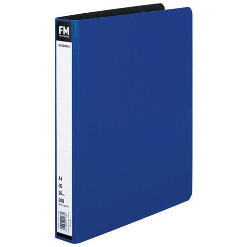 FM Overlay Ringbinder A4 26mm 2 Ring Blue