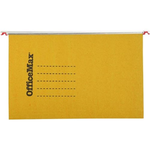 OfficeMax Suspension Files Foolscap Yellow, Pack of 10