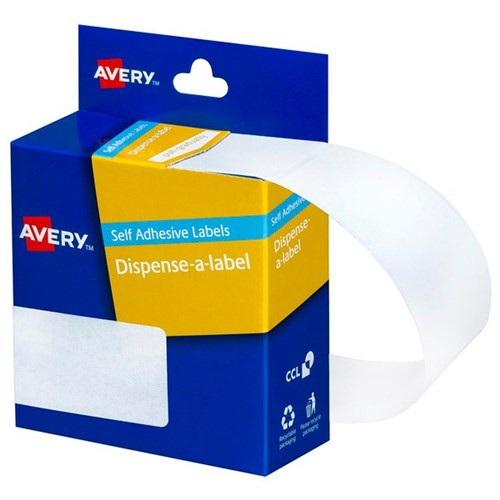 Avery Rectangular Dispenser Labels DMR7627W 76x27mm White, Box of 180