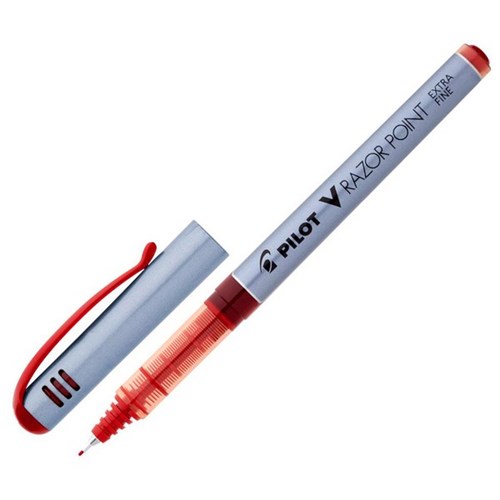 Pilot V Razor Point Red Pen 0.8mm Extra Fine Tip
