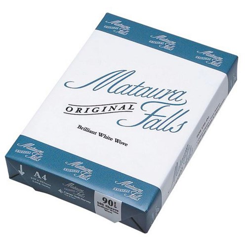 Mataura Falls Laid A4 90gsm White Bond Paper, Pack of 500