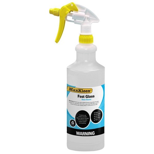 MaxKleen Fast Glass Empty Trigger Spray Bottle Kit 1L