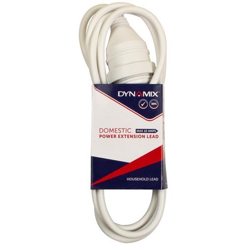 Dynamix Power Extension Cord 3m White