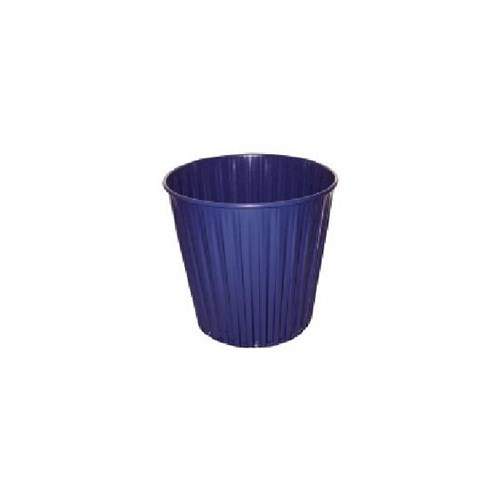 Fluteline Metal Rubbish Bin 15L 30cm Blue
