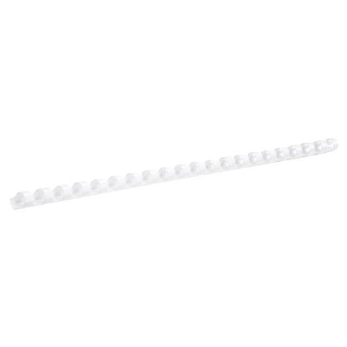 6mm Plastic Binding Coils 20 Ring White, Pack of 100