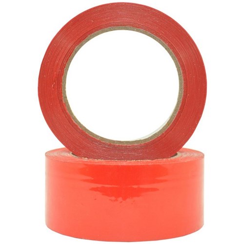 S126 Packaging Tape 48mm x 100m Red, Pack of 36