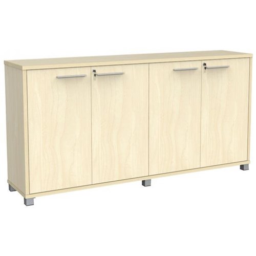 Cubit Credenza with 4 Doors and 2 Shelves 1800mm Nordic Maple