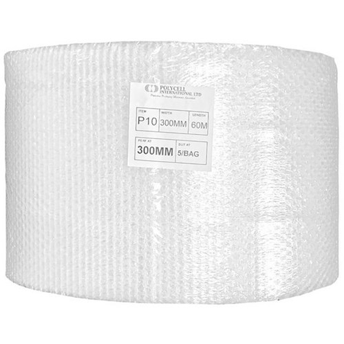 Air Bubble Polybubble Perforated Sheets 300mm x 60m, Roll of 200 Sheets