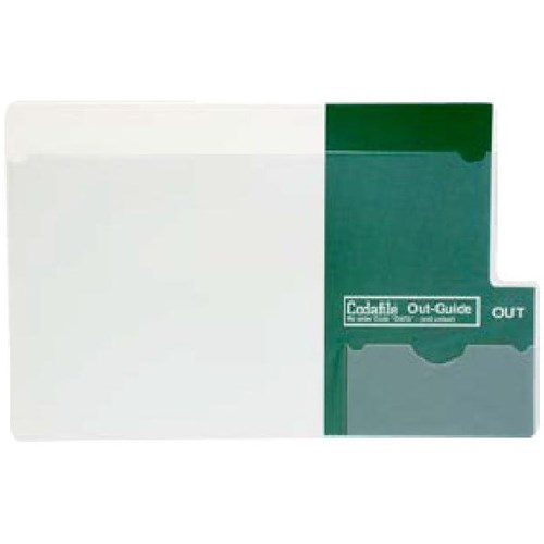 Codafile Outguide Plastic Pocket 180008 Green End Tab