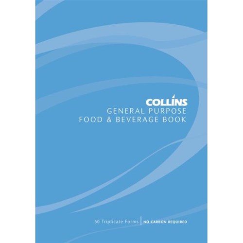 Collins Food & Beverage Docket Book 148x100mm NCR Triplicate Set of 50