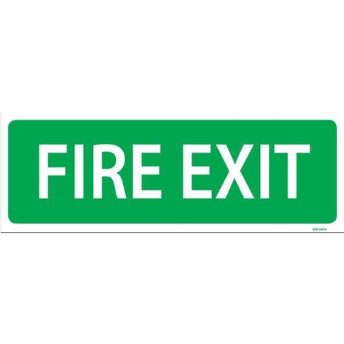 Fire Exit Safety Sign 120x340mm