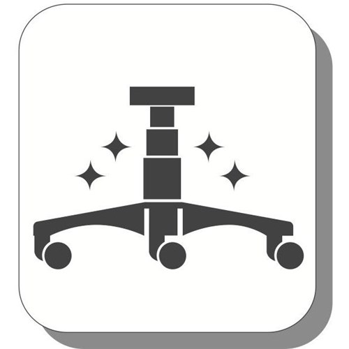 Polished Metal Base for Energy Chairs