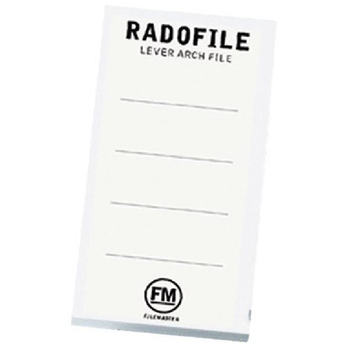 FM Radofile Lever Arch File Spine Labels Pack of 20