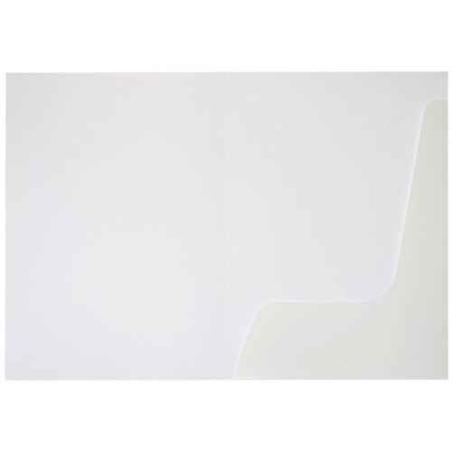 FM Presentation Folder 1 Pocket Gloss White, Pack of 50