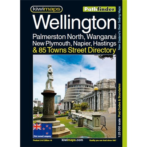 Kiwi Maps Wellington & Rural Roads Street Directory