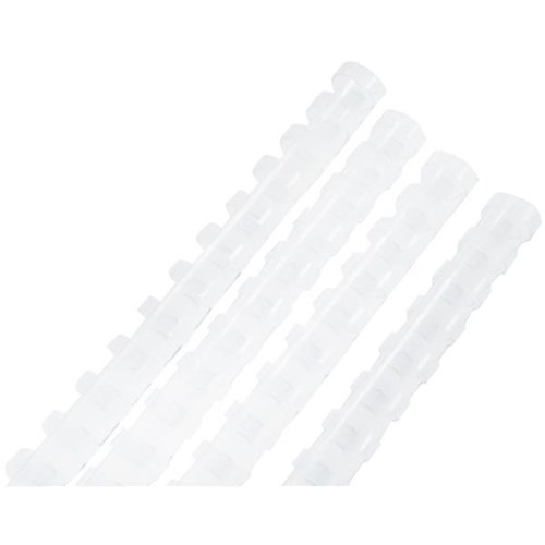 6mm Plastic Binding Coils 21 Ring Clear, Pack of 100
