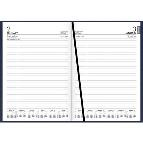 Collins A51 Diary A5 1 Day To A Page 2027 Blue