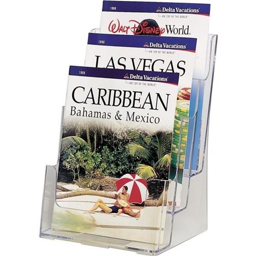 Brochure Holder A4 3 Tier Multi Pocket