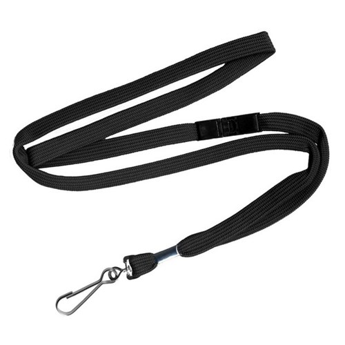 OfficeMax Breakaway ID Lanyard Swivel Hook 10mm Black