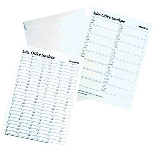 OfficeMax C4 Inter-Office Envelopes 50 Entries White, Pack of 50