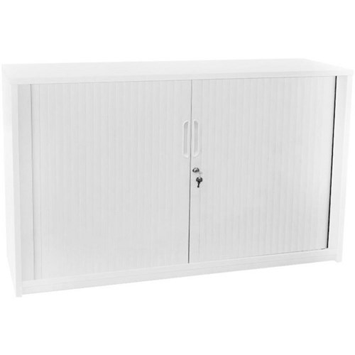 City 2 Door Tambour Credenza Snowdrift/White 1200mm